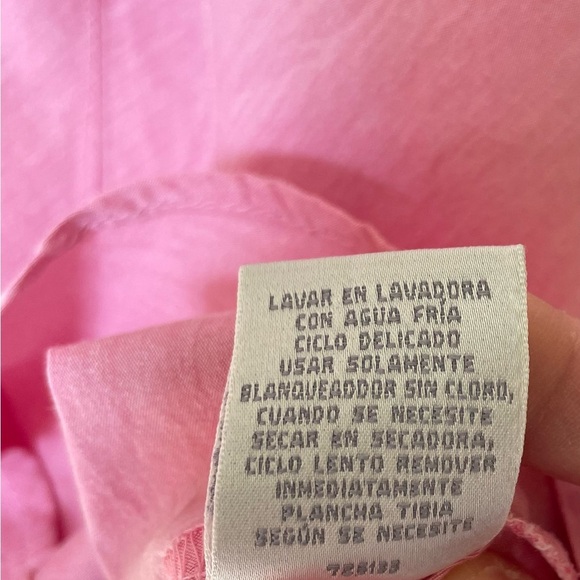 Worthington Women’s size 1X button down pink blouse cotton poly blend - Picture 4 of 10